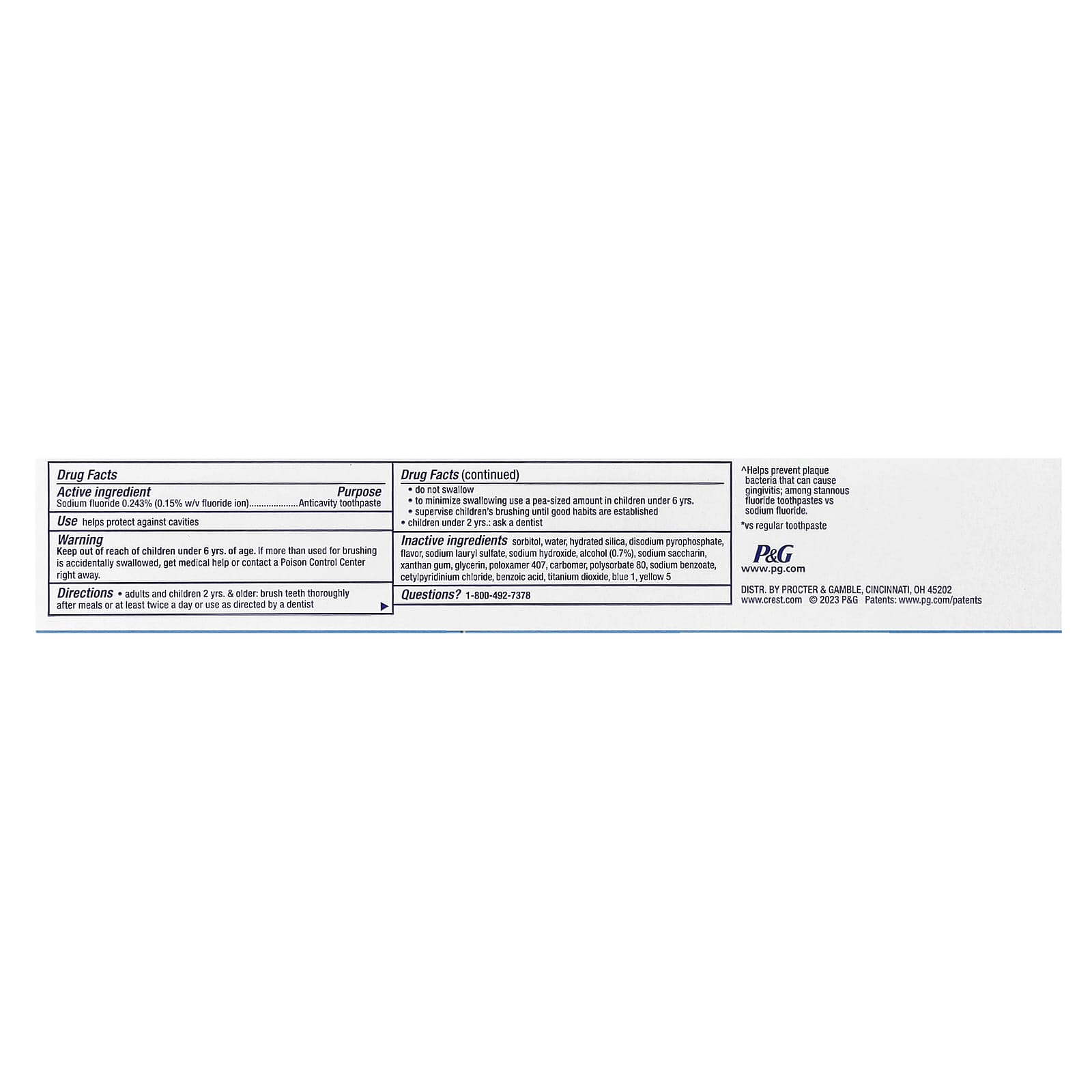 Crest Plus Scope Outlast + Whitening Anticavity Fluoride Toothpaste, Mint, 153 g - view 3